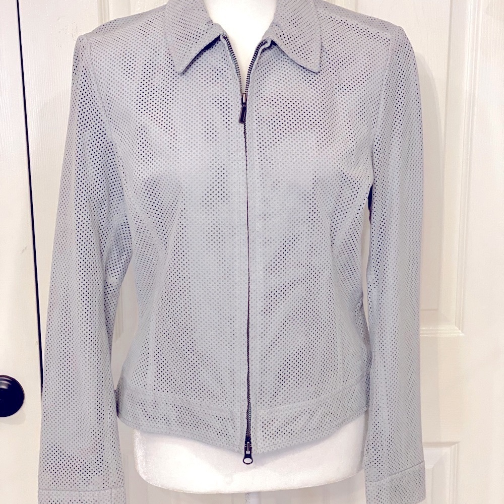 Suede waist length jacket